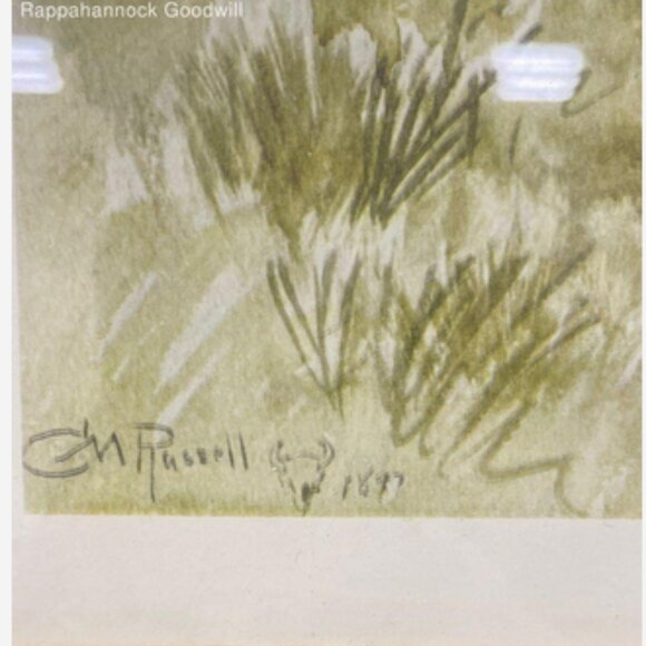 Charles M Russell Battle Between Blackfeet and Piegans 1897 - Picture 6 of 6